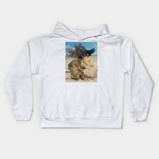 An Eloquent Silence by Lawrence Alma-Tadema Kids Hoodie